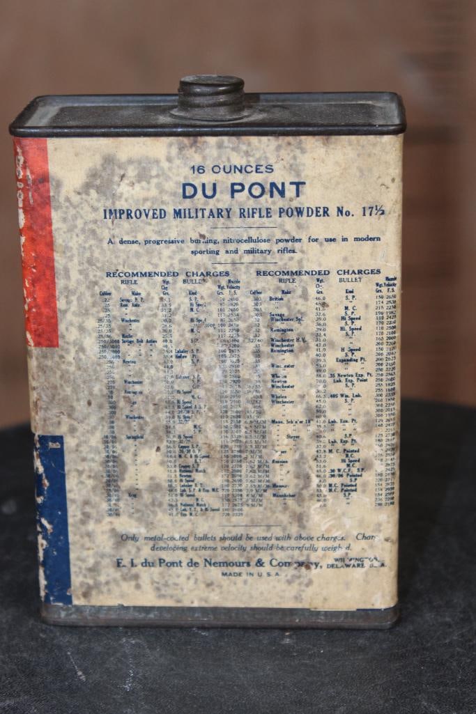 Antique DuPont "Improved Military Rifle" Gunpowder Tin from the early 20th Century - 2