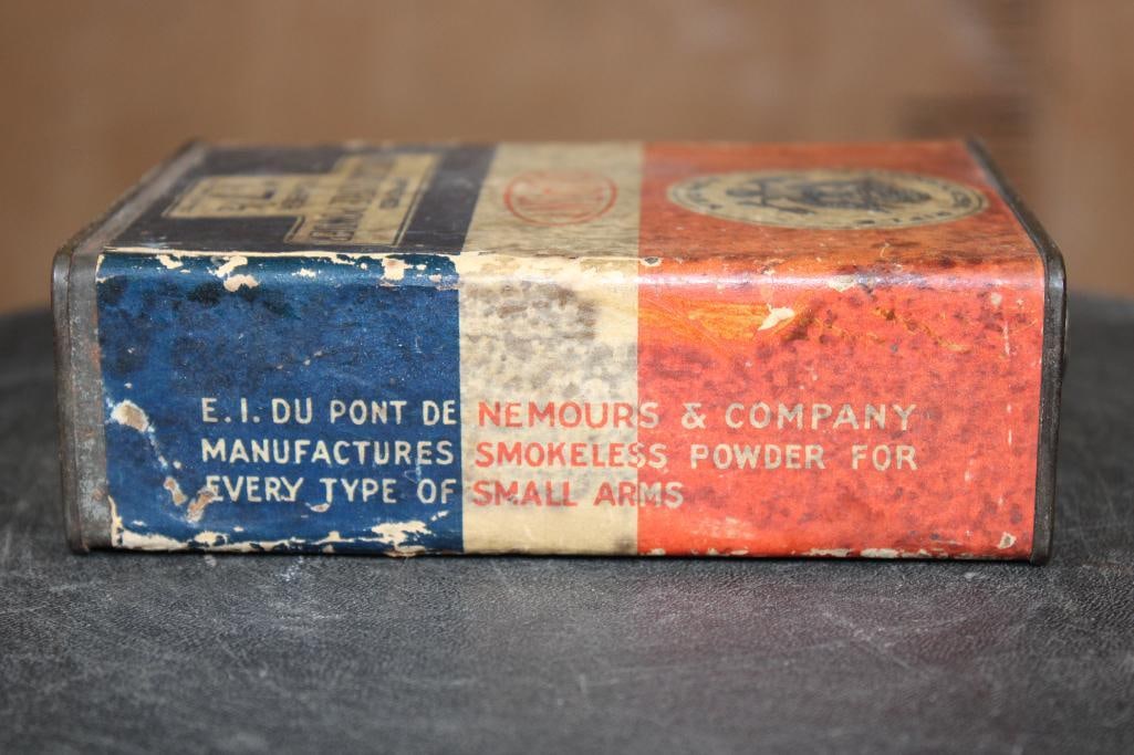 Antique DuPont "Improved Military Rifle" Gunpowder Tin from the early 20th Century - 4
