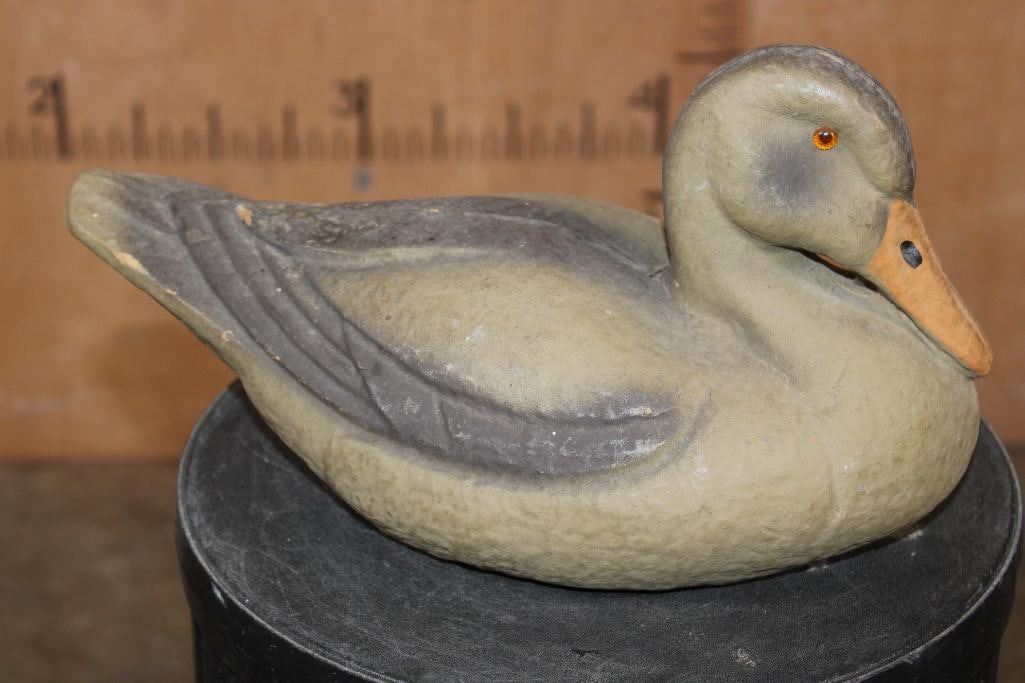 Vintage "Carry-Lite" Paper Mache Mallard Hen DUCK DECOY - 2