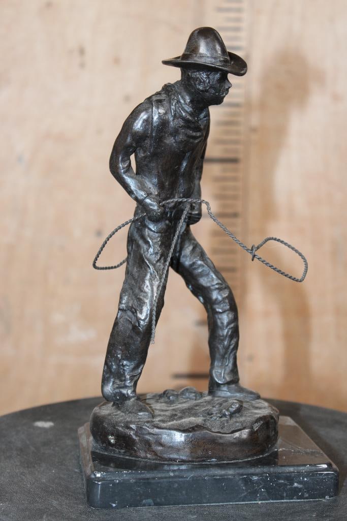 Bronze "Cowboy Roper" Sculpture - 2