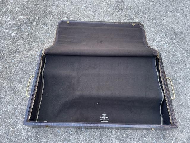 Vintage Gorham Faux "Alligator" Silverware Case with Pacific Silver Cloth to Prevent Tarnishing - 2