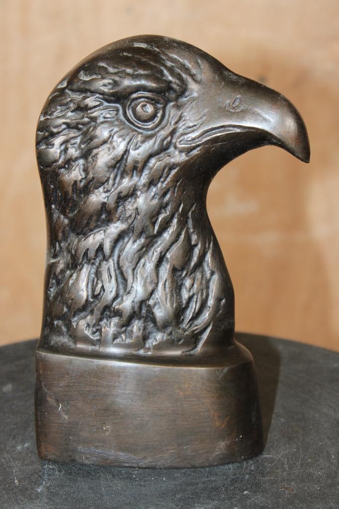 Bronze EAGLE Bust Sculpture - 2