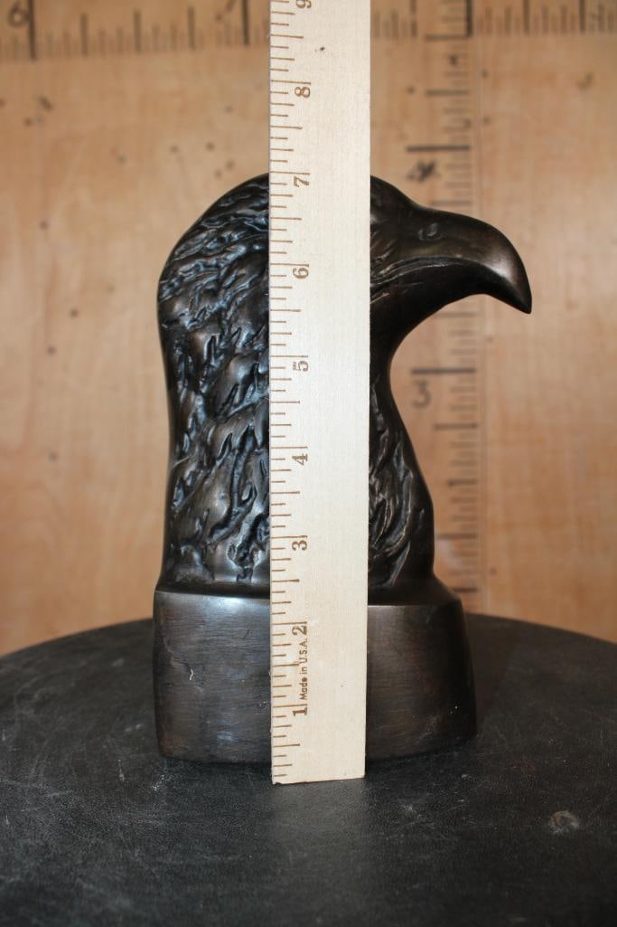 Bronze EAGLE Bust Sculpture - 5