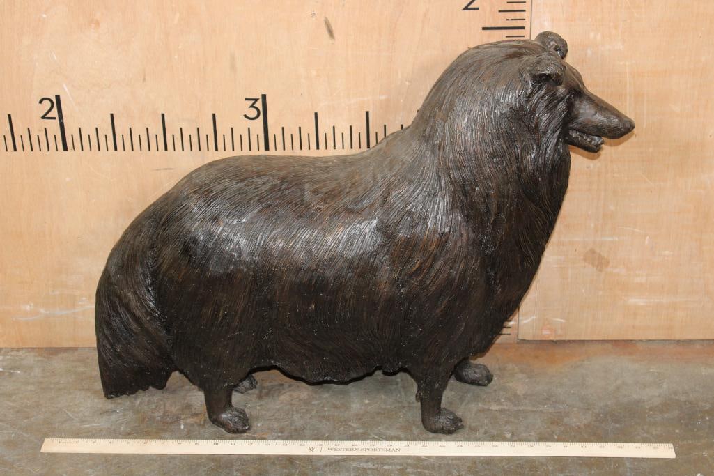 XXL (Near Life-sized) Bronze COLLIE or SHETLAND SHEEPDOG Bronze Sculpture - 2