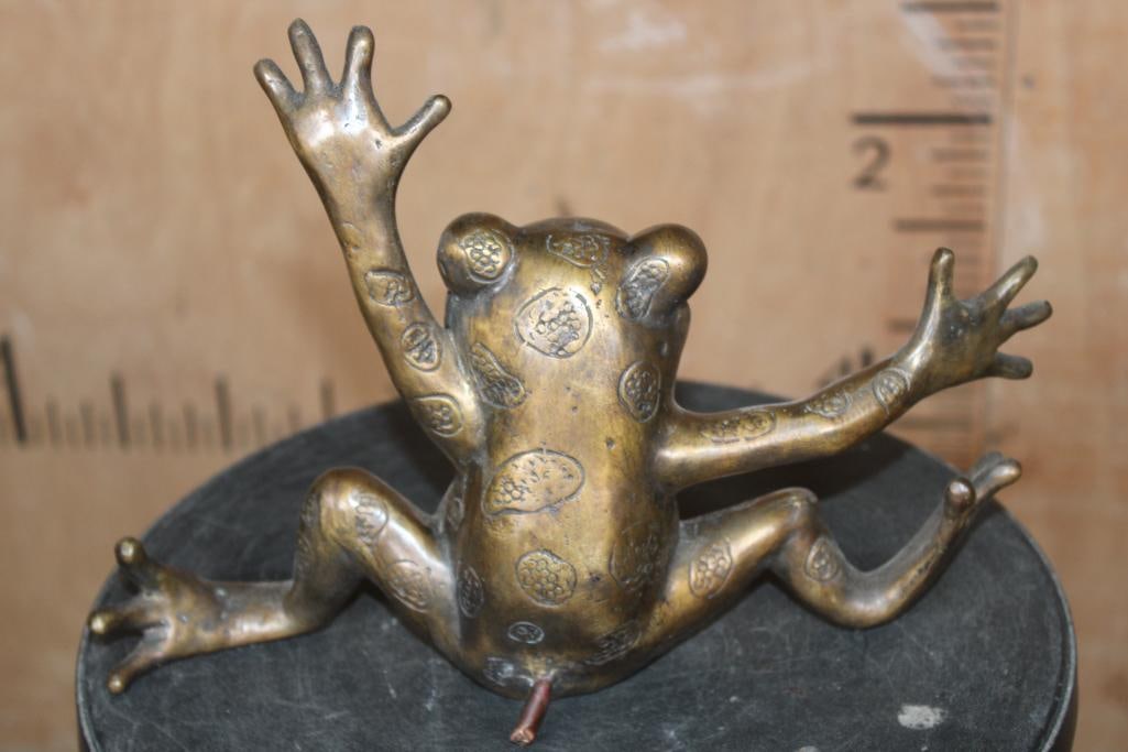 Small Bronze FROG Fountain Sculpture - 2