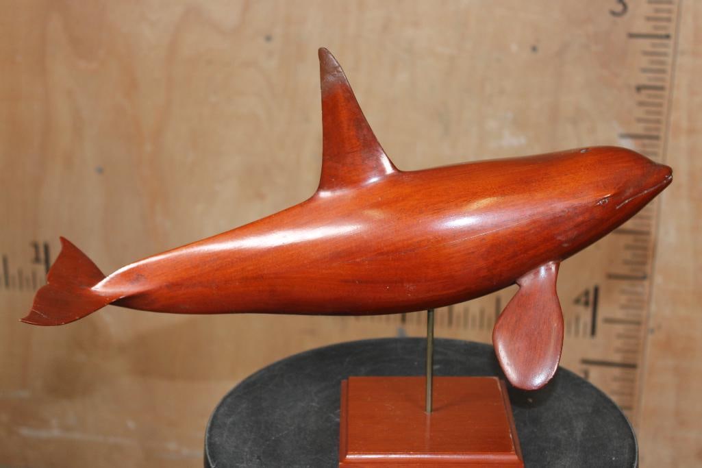 Hand-carved Wood ORCA or KILLER WHALE Sculpture No. #4 by Walt Jacobsen - 6