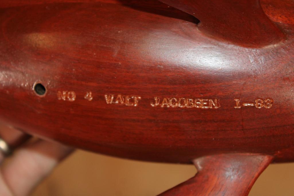 Hand-carved Wood ORCA or KILLER WHALE Sculpture No. #4 by Walt Jacobsen - 7