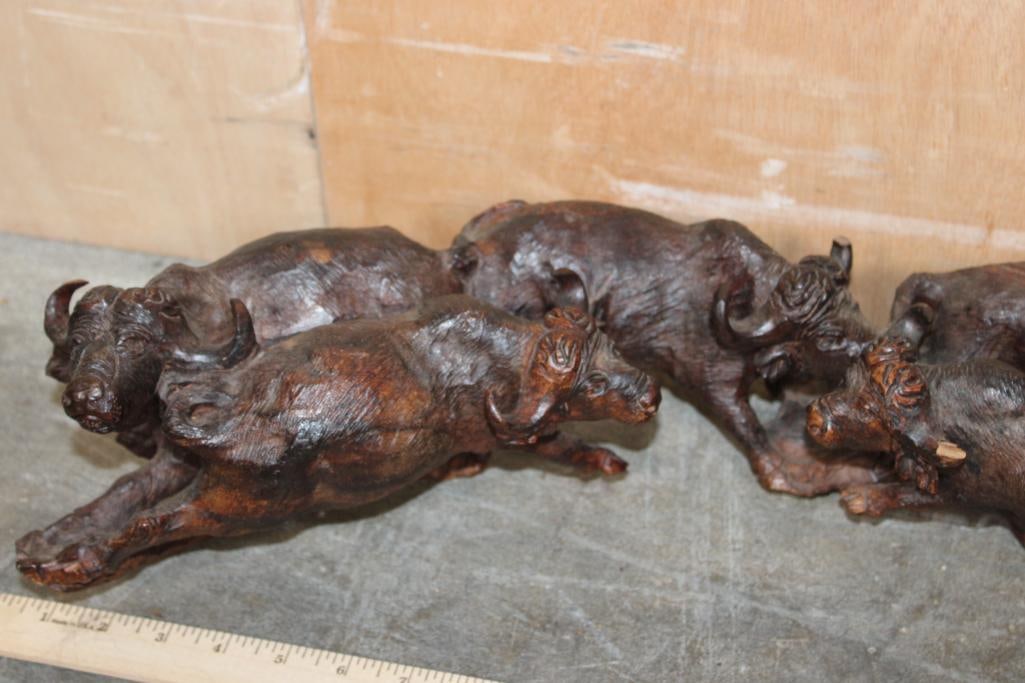 Hand-carved Leadwood CAPE BUFFALO Sculpture from Africa - 3