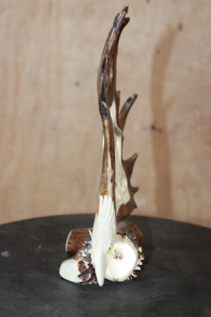 Hand-carved CARIBOU Antler Sculpture from Alaska - 3