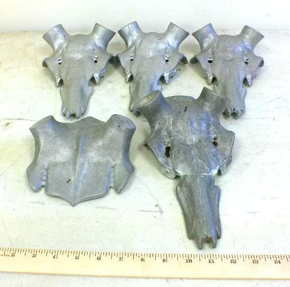 (5) "Dead Deer" Iron Buck Antler Mounting Plates (1 of 2)