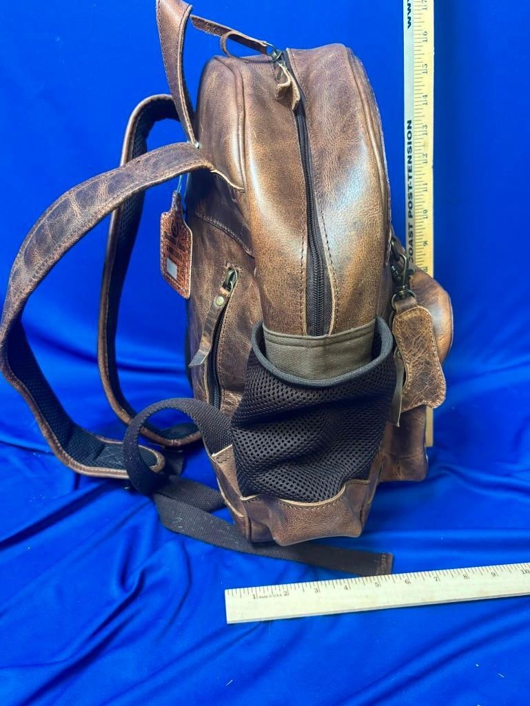 *Brand New* "4 Aces" Tooled Leather BACKPACK - 3