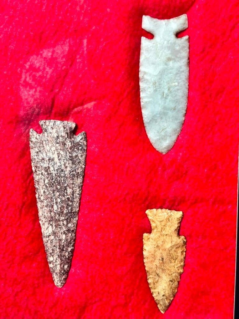 (6) Native American ARROWHEADS in a Display Frame - 5