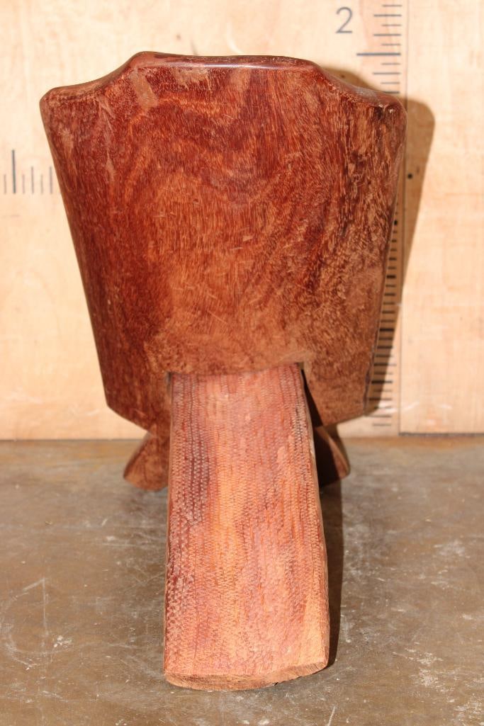 Hand-carved 2-Piece African Wood Children's CHAIR - 5