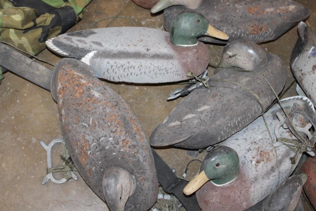 (12) Cork Duck Hunting DECOYS with a Big Camouflage Bag - 4
