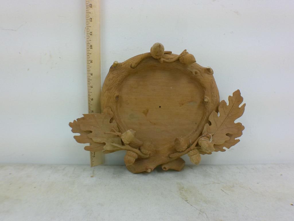 (3) Hand-carved Decorative Wood Wall and Shelf Decor - 4