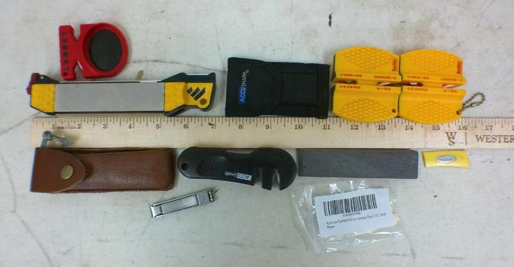 (9) Assorted BLADE SHARPENERS and Sharpening Stones (1 of 3)