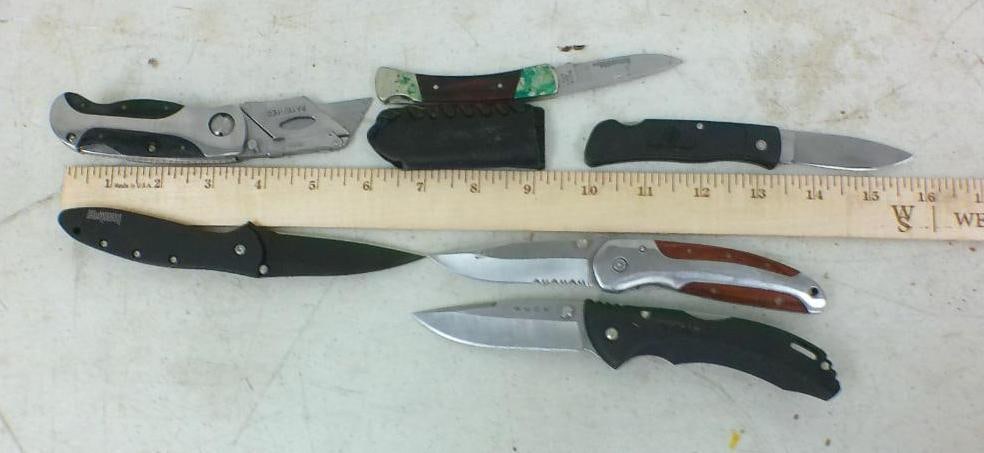 (6) Assorted Stainless Steel Folding KNIVES (1 of 2)