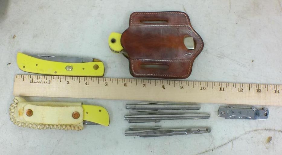 (4) Folding Pocket KNIVES and (3) Vintage Folding Pocket Scalpels - 2
