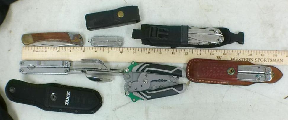 (6) Assorted MULTI-TOOLS and (1) Pocket KNIFE (1 of 4)
