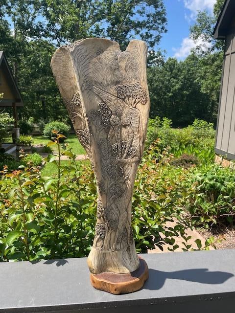 Scrimshawed GIRAFFE Bone Carving (1 of 8)