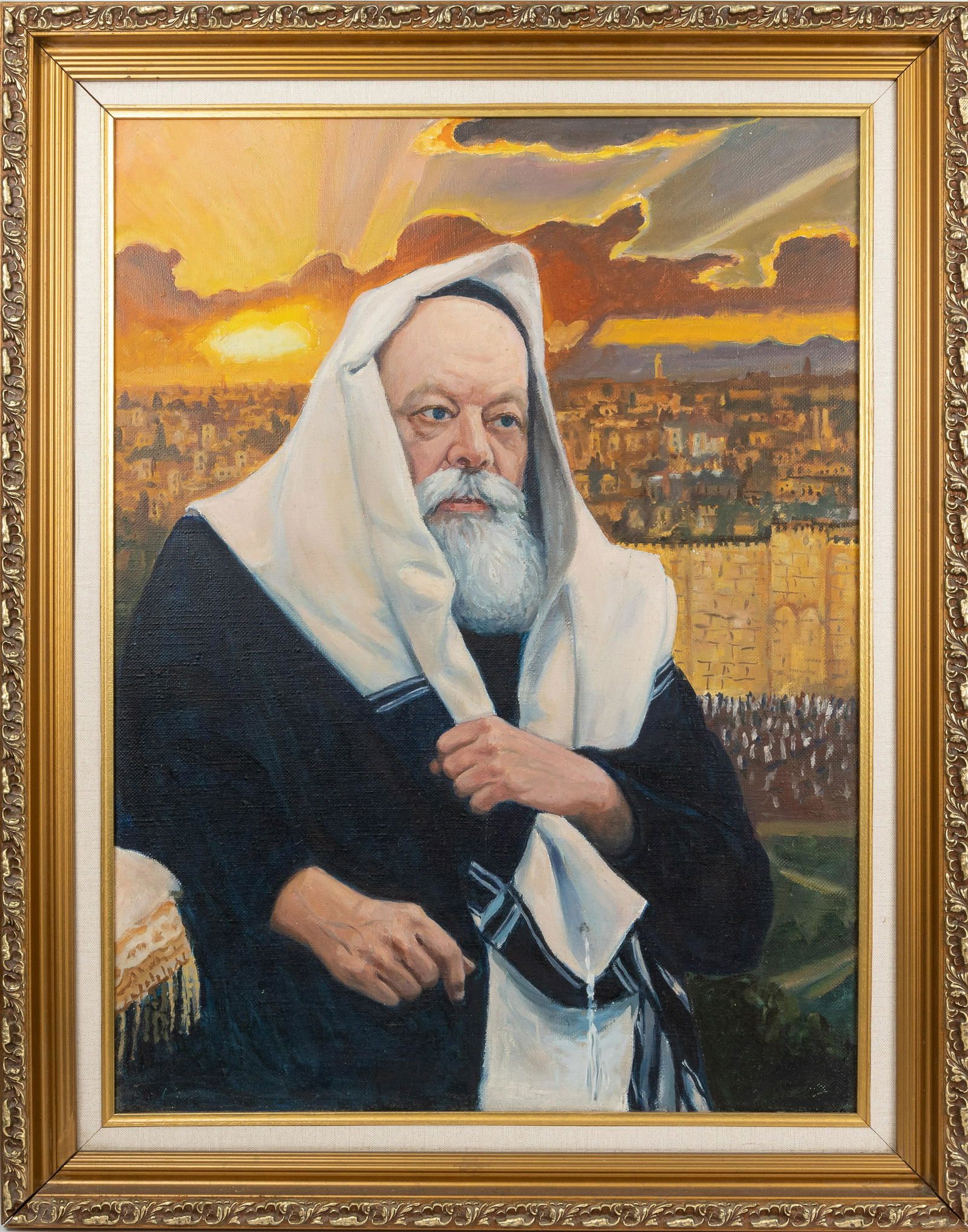 A Large and Beautiful Painting of the Lubavitcher Rebbe (1 of 2)