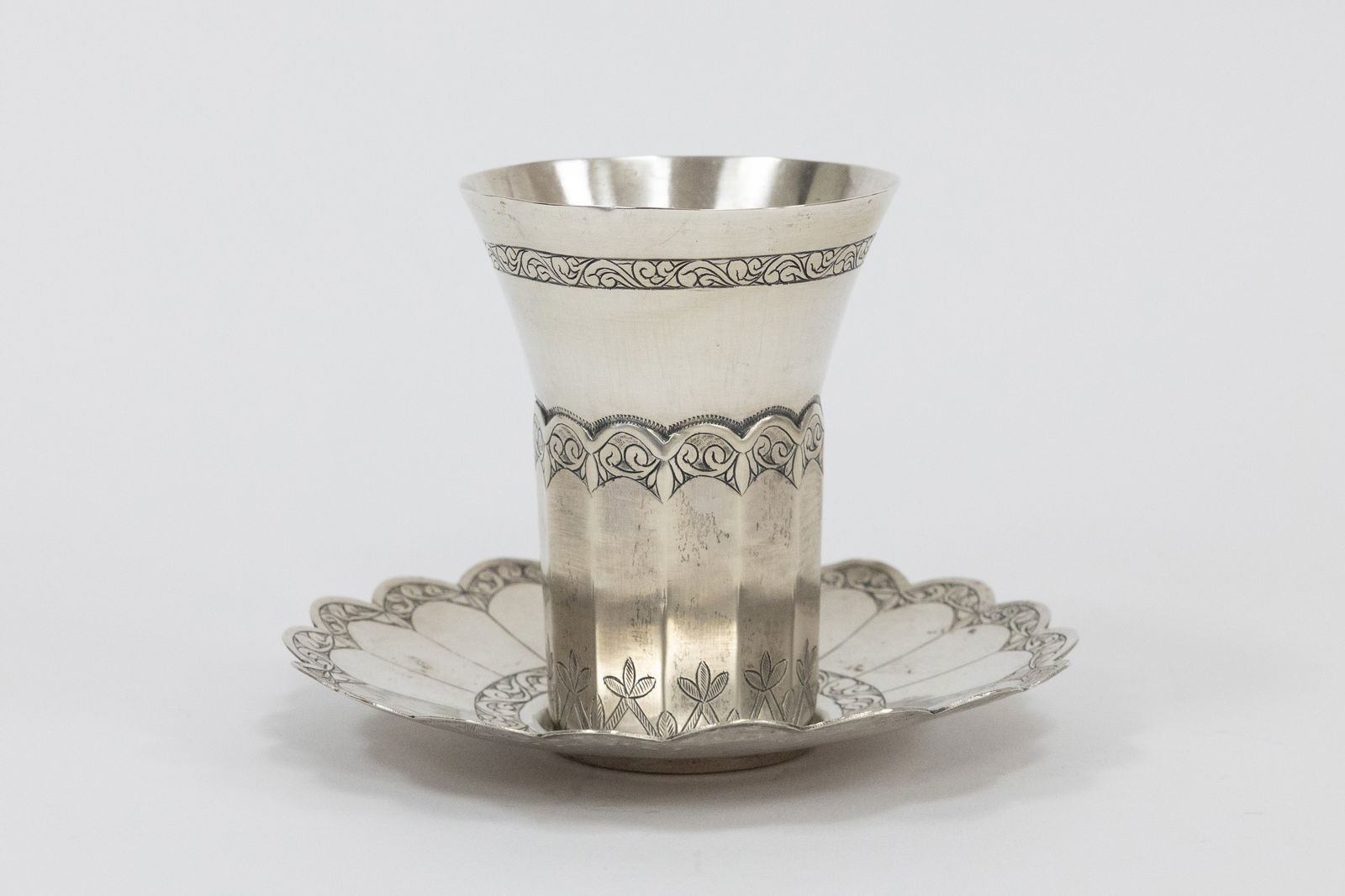Silver Kiddush Cup. Baghdad, Iraq, 19th Century (1 of 2)