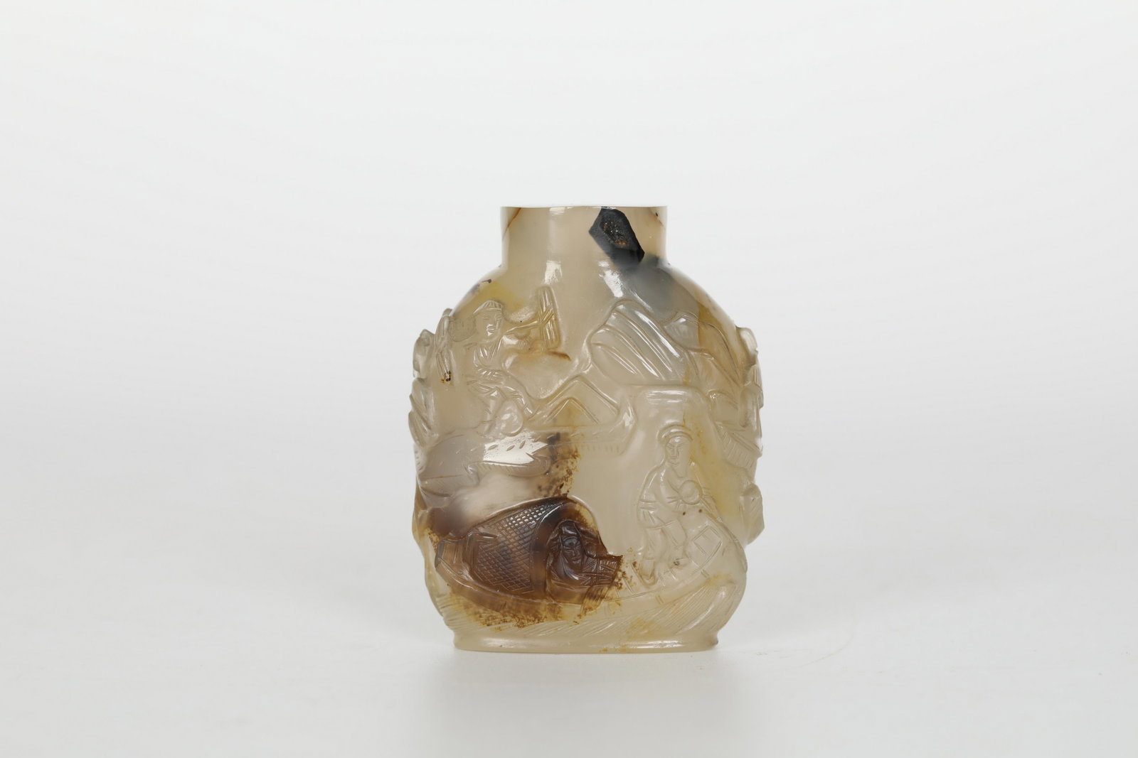 19TH agate snuff bottle - 3