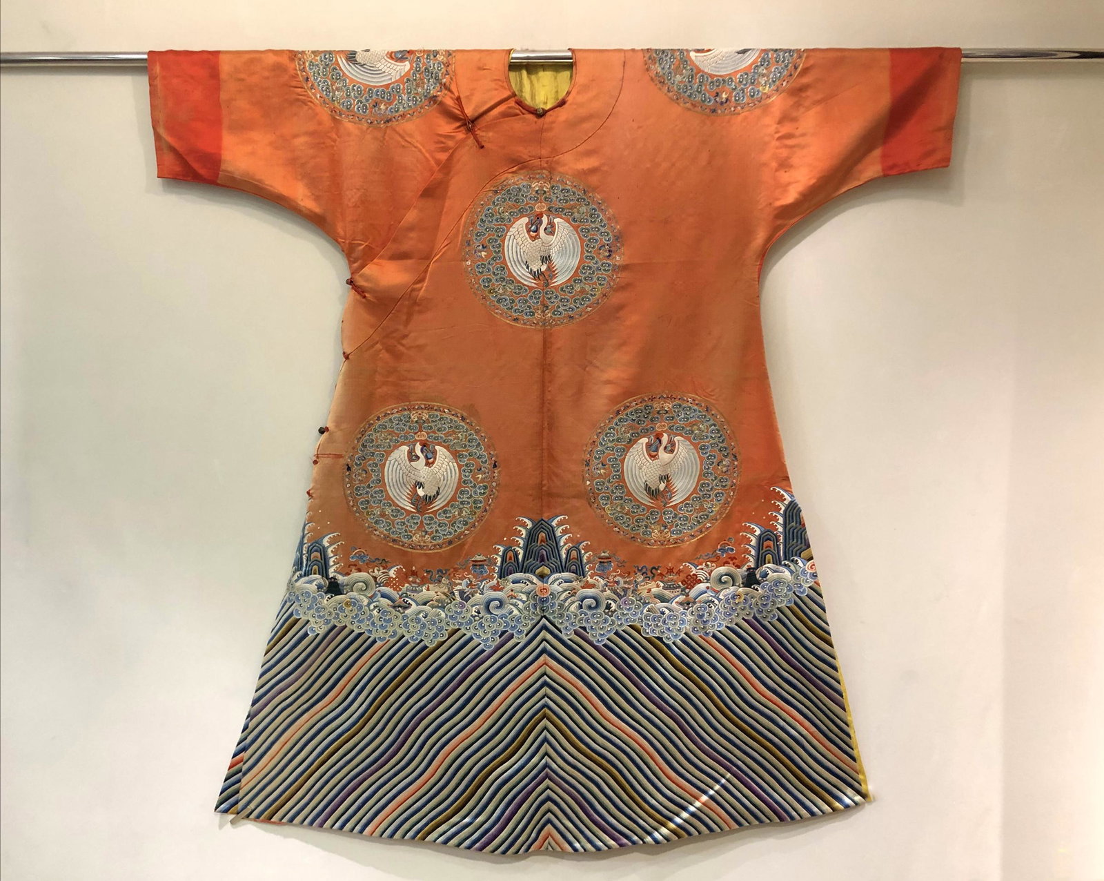 19TH embroidered dragon robe
