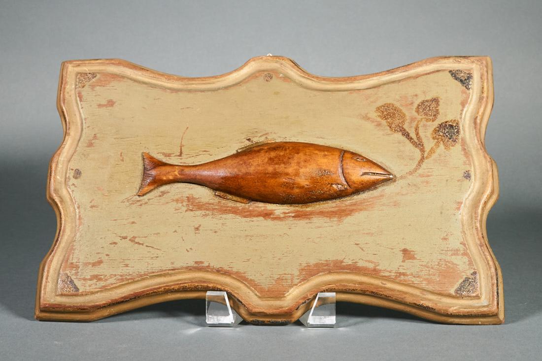 Folk Art Fish Plaque. (1 of 1)
