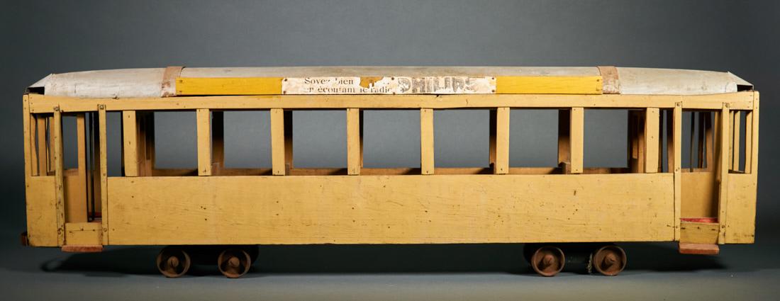 Pair of French Toy Trolley Cars (1 of 1)