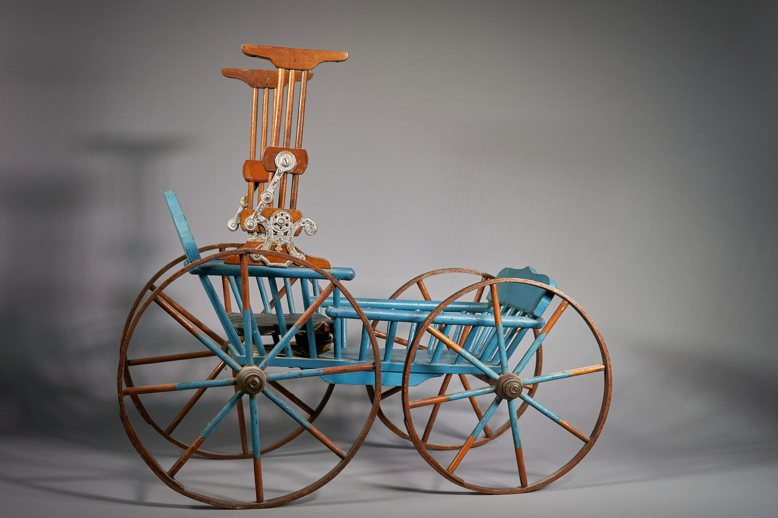Blue Painted Doll Carriage (1 of 2)