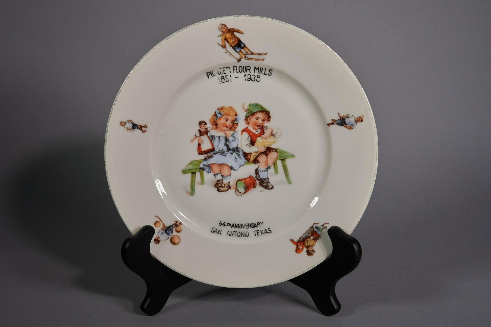 Pioneer Flour Mills 1851-1935 anniversary plate. (1 of 3)