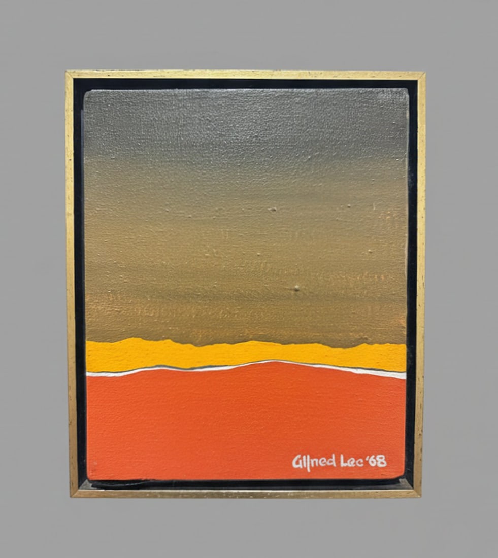 1968 Alfred Lee Mid-Century Abstract Painting (1 of 3)