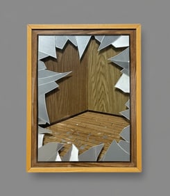 Paul Kittelson "Broken Window" Mixed Media Art