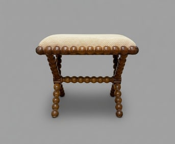 Vintage Whimsical Upholstered Stool