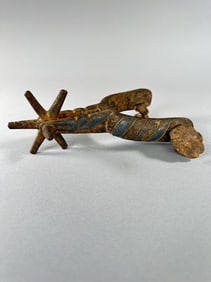 Antique Iron Spur with Painted Detail
