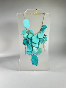 Statement Turquoise Slab Necklace