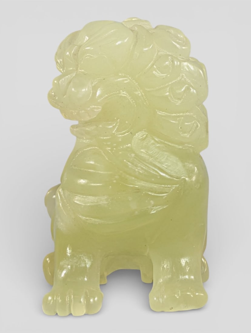 Nephrite Antique Foo Dog - 3