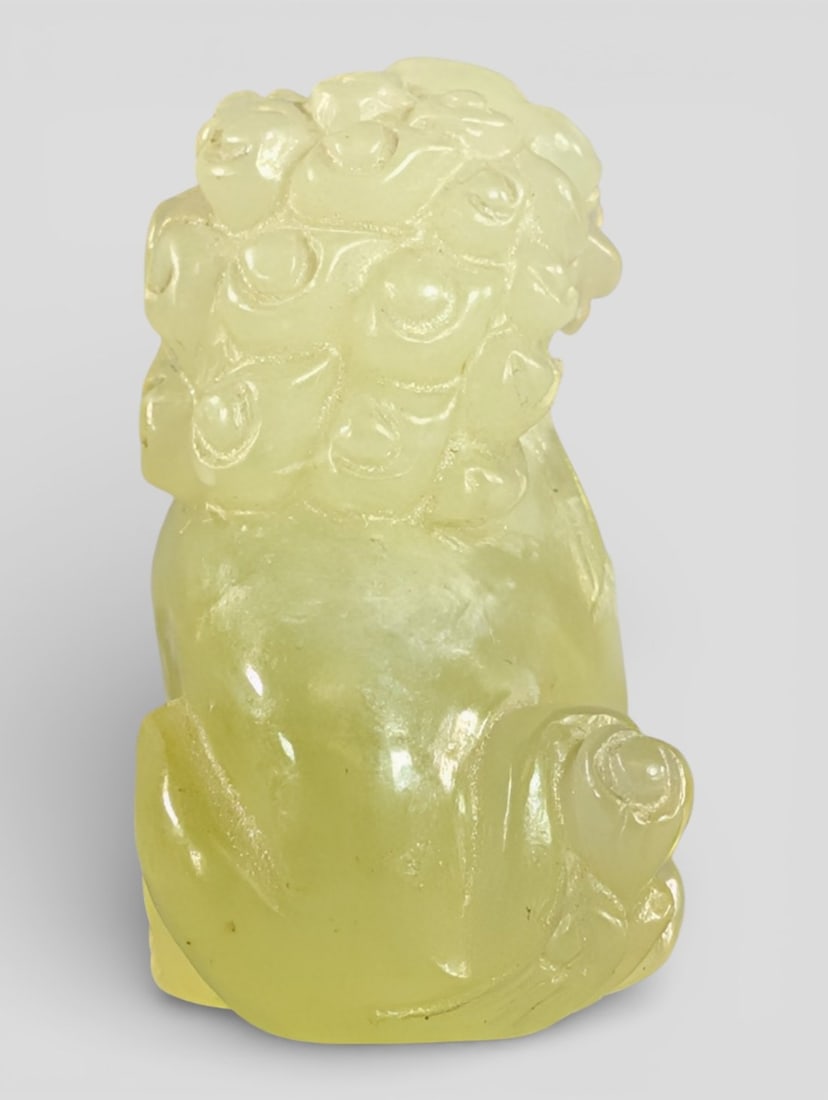 Nephrite Antique Foo Dog - 4