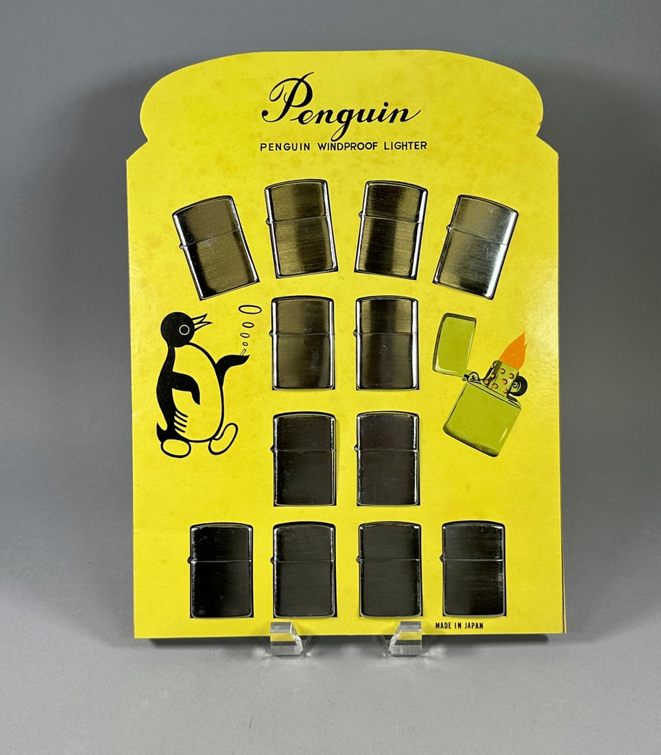 Penguin Lighter Counter Display NIB 12 Lighters Made in Japan (1 of 3)