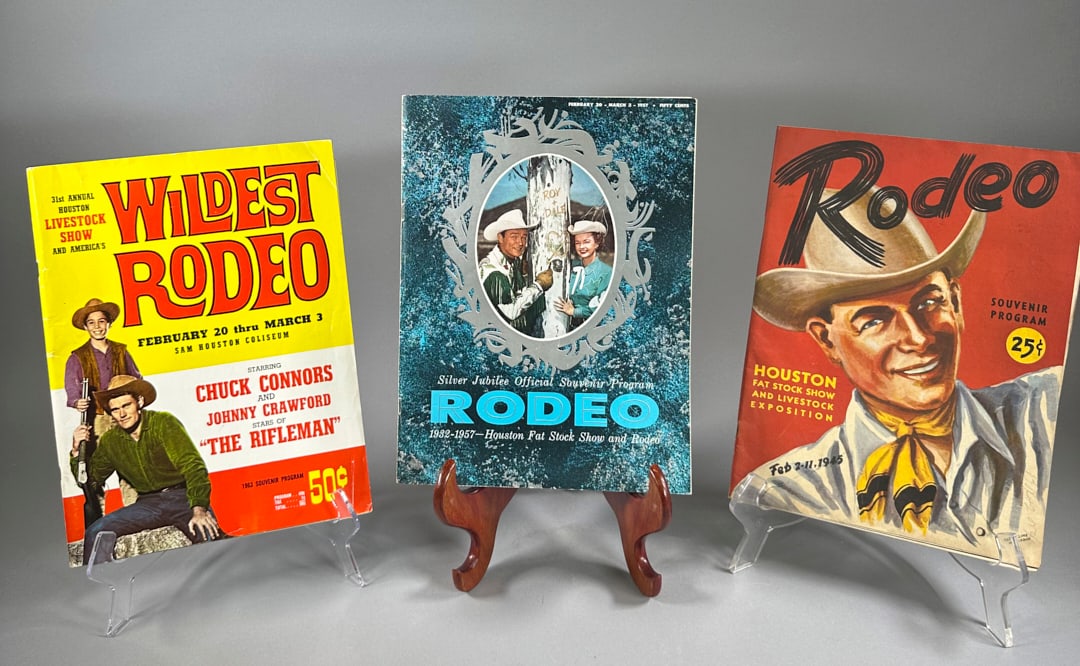 Vintage Houston Livestock Show & Rodeo Programs 1945, 1957 Dale Evans & Roy Rogers & 1963 Chuck (1 of 2)