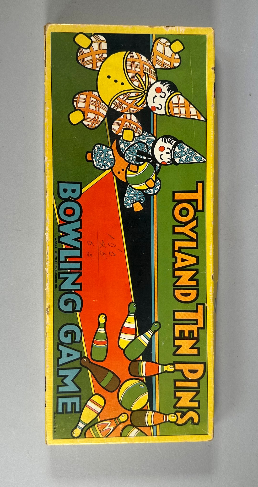 Toyland Ten Pins Cardboard Vintage Bowling Game (1 of 4)