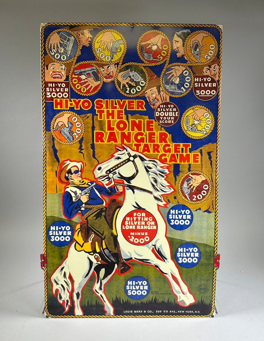 Lone Ranger HI YO Silver Target Game in Box Louis Marx 1938 (1 of 4)