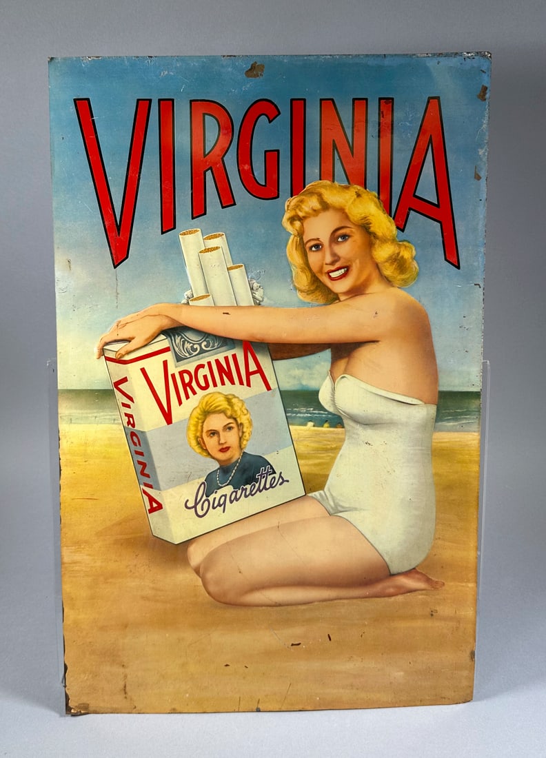 Virginia Slims Metal Sign Advertising (1 of 2)