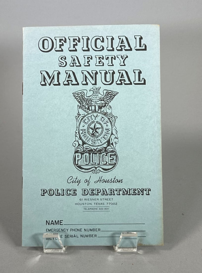 Official Safety Manual from City of Houston 1960: Official Safety Manual from City of Houston 1960 Wear appropriate for its age.