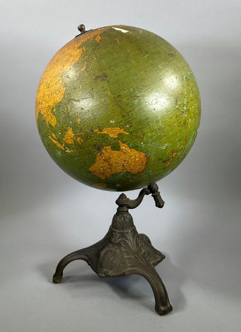 Antique Globe on Cast Iron Base (1 of 4)