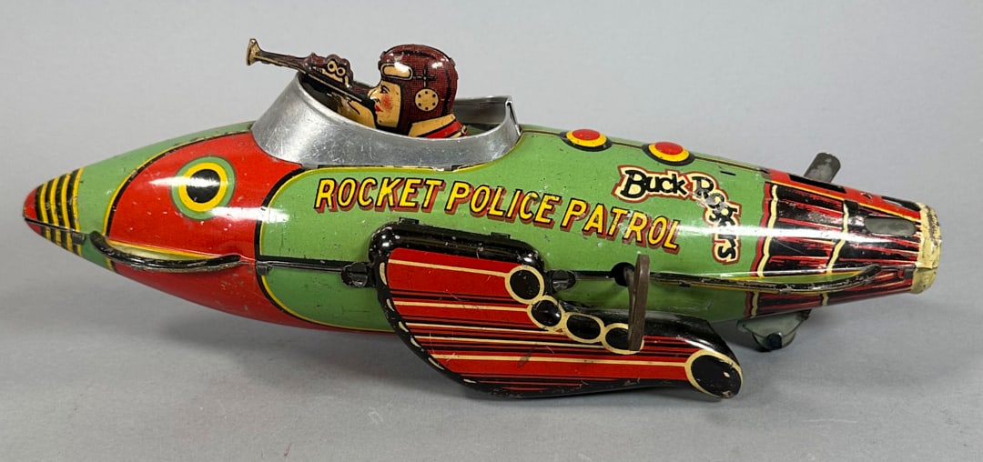 1927 Louis Marx & Company Buck Rogers Rocket Police Patrol Wind Up Toy (1 of 2)