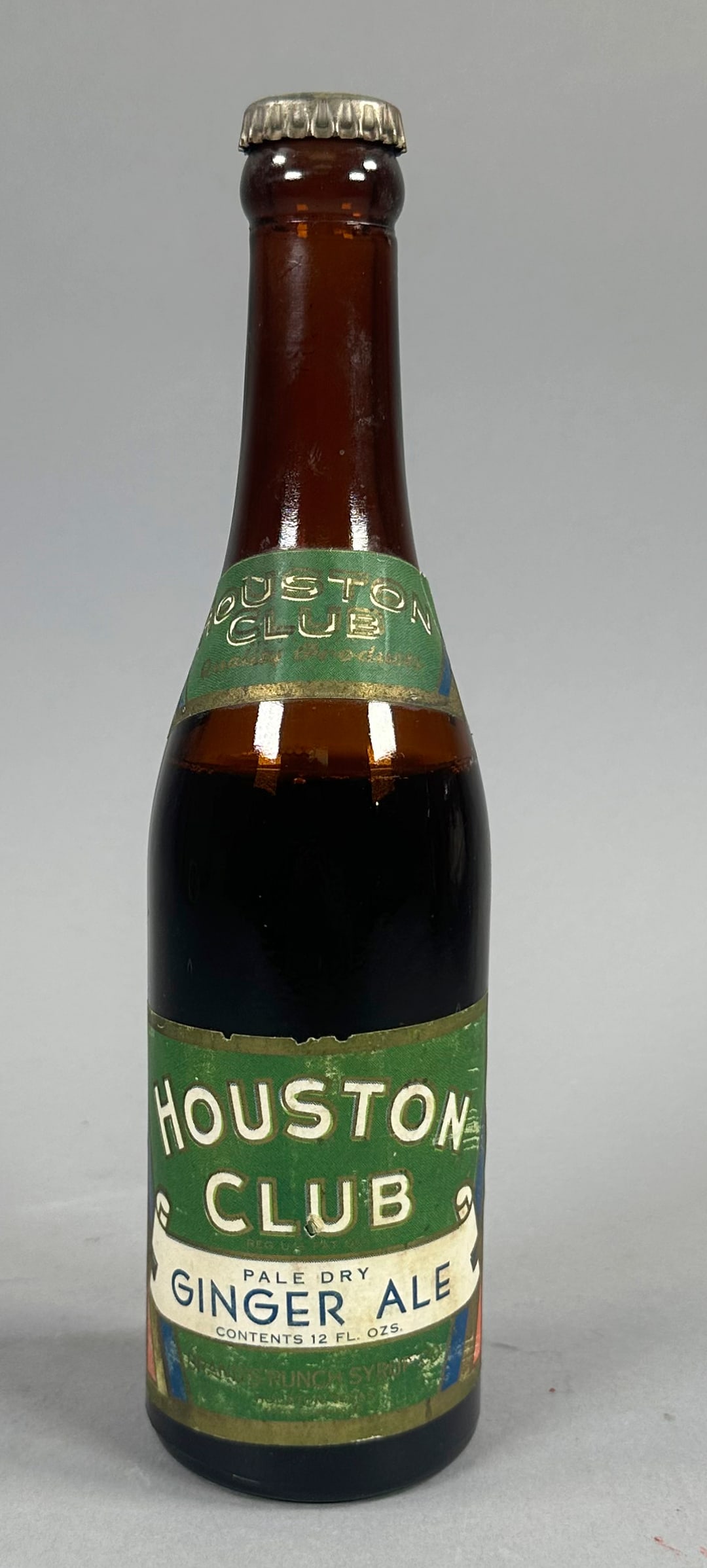 Houston Club Pale Dry Ginger Ale Bottle Unopened (1 of 1)