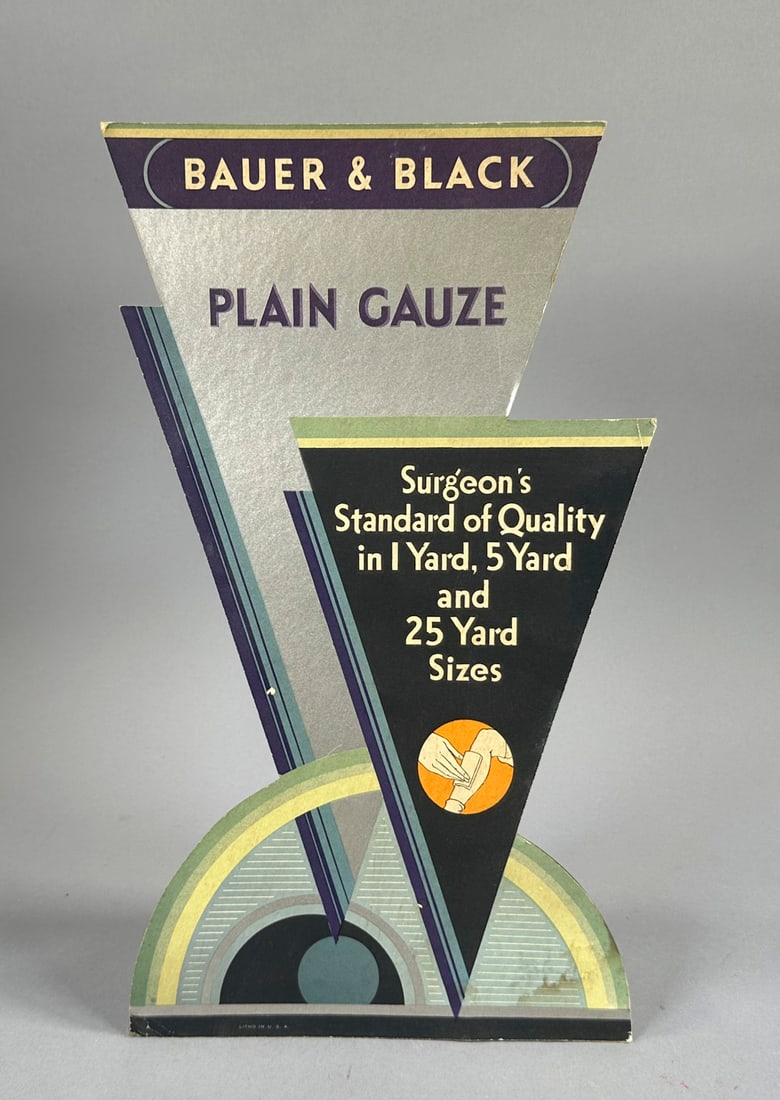 Antique Deco Cardboard Litho by Bauer & Black Bandages (1 of 2)