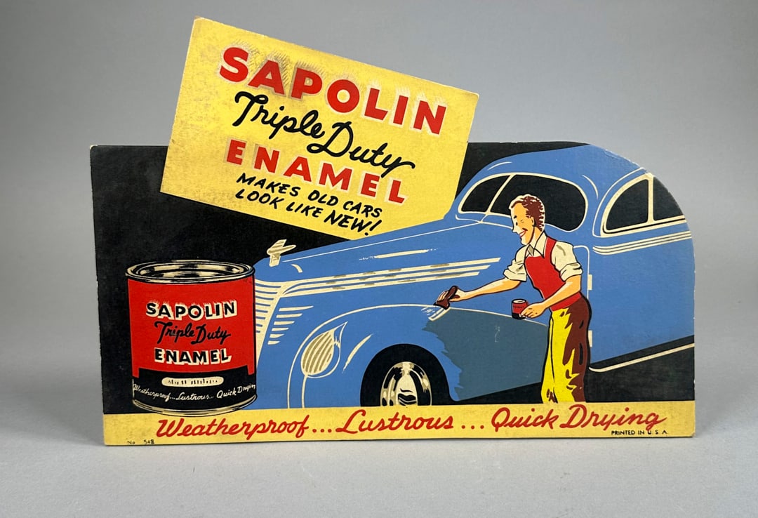 Sapolin Litho Cardboard Ad USA (1 of 3)